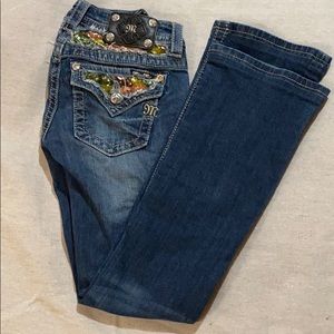 Miss Me Sequin Camo Bootcut Denim Jeans